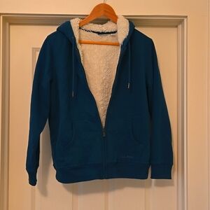 LLBean sheria lined zip up, size M petite